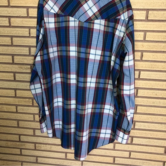 Men's Plaid Western Shirt - NEW -ELY Cattleman - Men's TALL - Chest 54 -XL Shirt - Picture 10 of 10